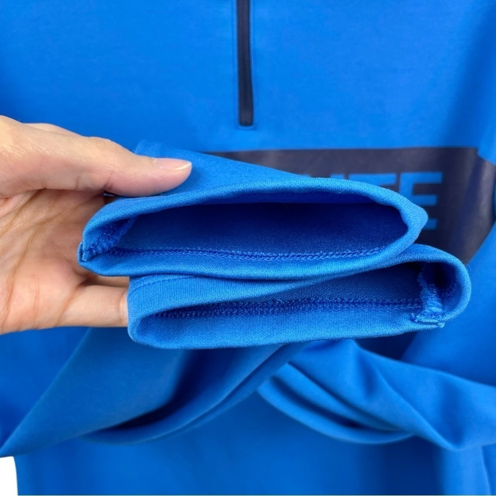 Descente Cobalt Blue Quarter Zip Logo Pullover Size 16 - Picture 6 of 8